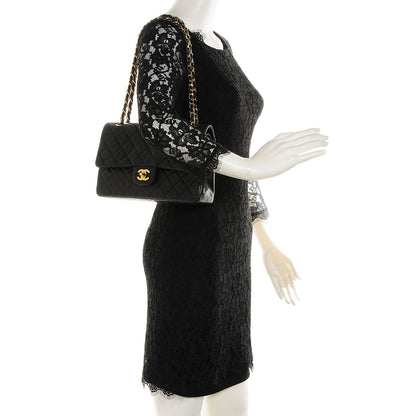 Chanel Lambskin Quilted Medium Double Flap Navy 2 of 9