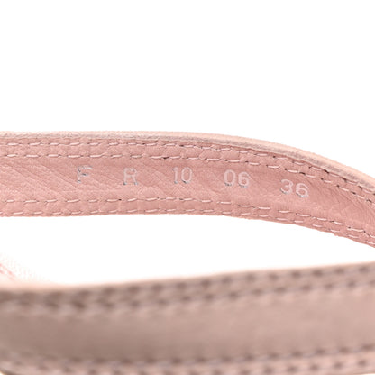 Christian Dior Lambskin Cannage Thong Sandals 36 Rose De Vents 7 of 9