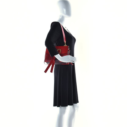 Valentino Garavani Smooth Calfskin Colorblock Medium Vring Shoulder Bag Rouge Pur 2 of 14