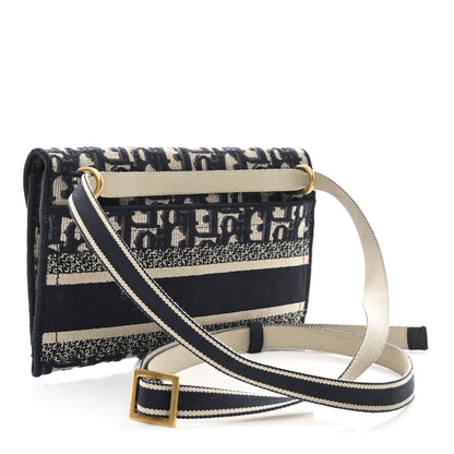 Christian Dior Oblique Slim Saddle Pouch Blue 3 of 12