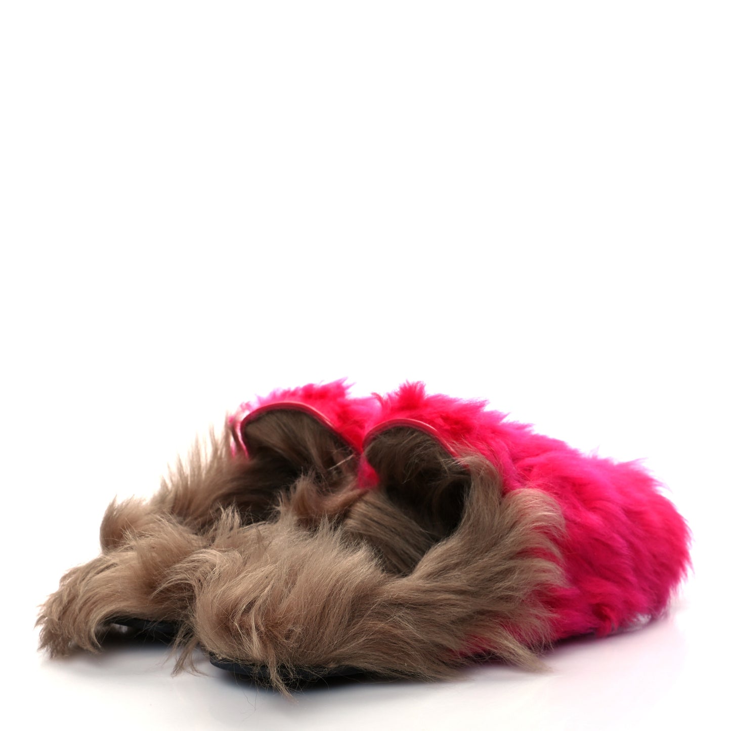Merino Wool Womens Princetown Slippers 41 Raspberry Lipstick Natural