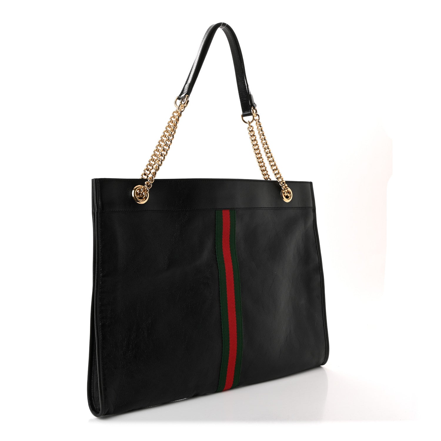 Gucci Calfskin Large Rajah Chain Tote Black 4 of 11