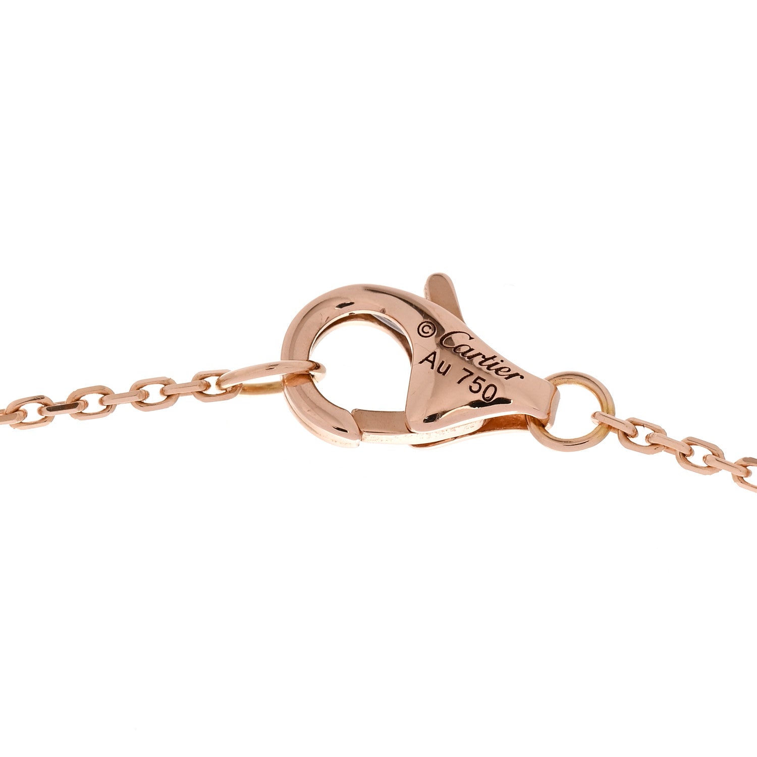 Cartier 18K Pink Gold Diamond Pink Opal XS Amulette de Cartier Pendant Necklace 5 of 5
