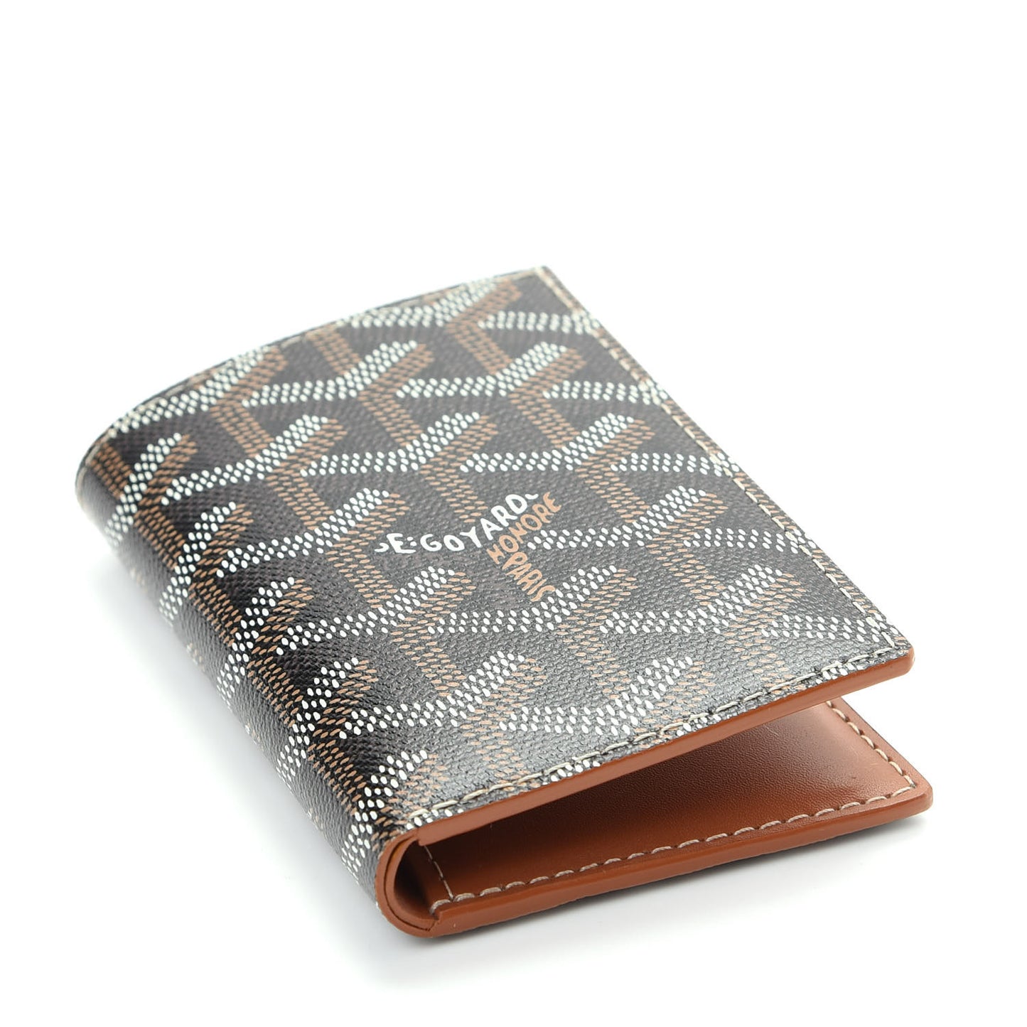 Goyardine Saint Pierre Card Holder Black Gold