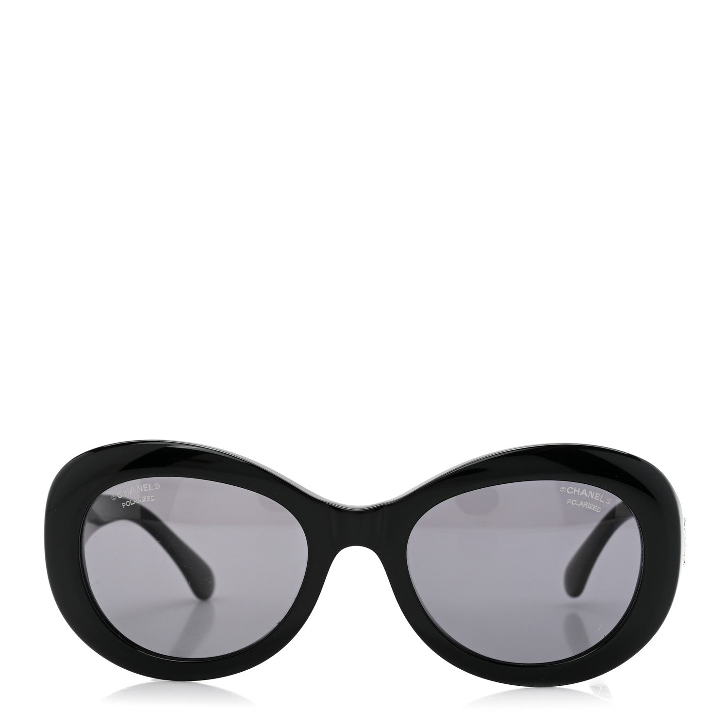 Chanel Acetate Polarized Oval CC Sunglasses 5469-B-A 2 of 8