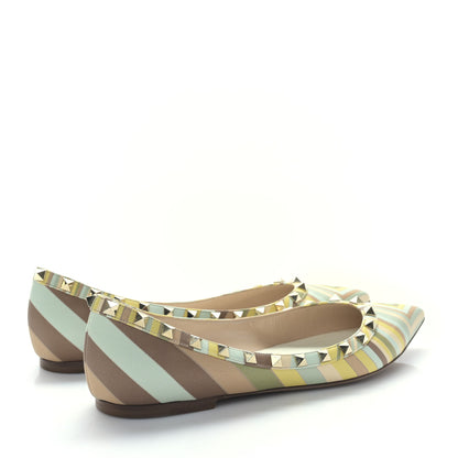 Valentino Garavani Nappa Native Couture 1975 Rockstud Ballerina Flats 39.5 Multicolor 4 of 8