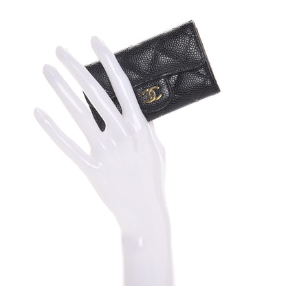 Chanel Caviar Quilted 6 Key Holder Black 2 of 8