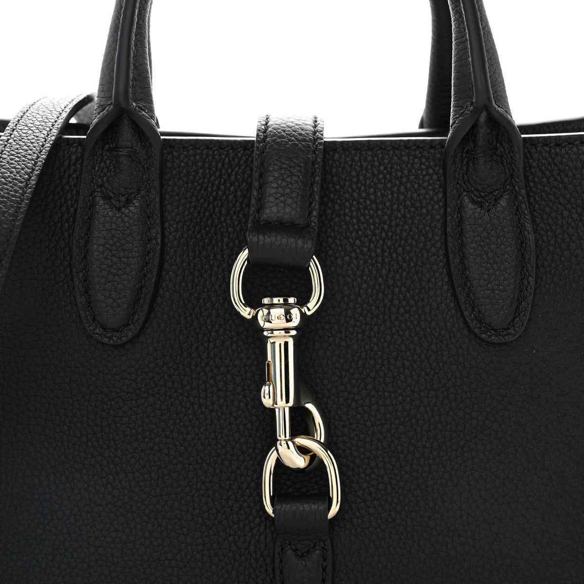 Pebbled Calfskin Small Jackie Tote Black