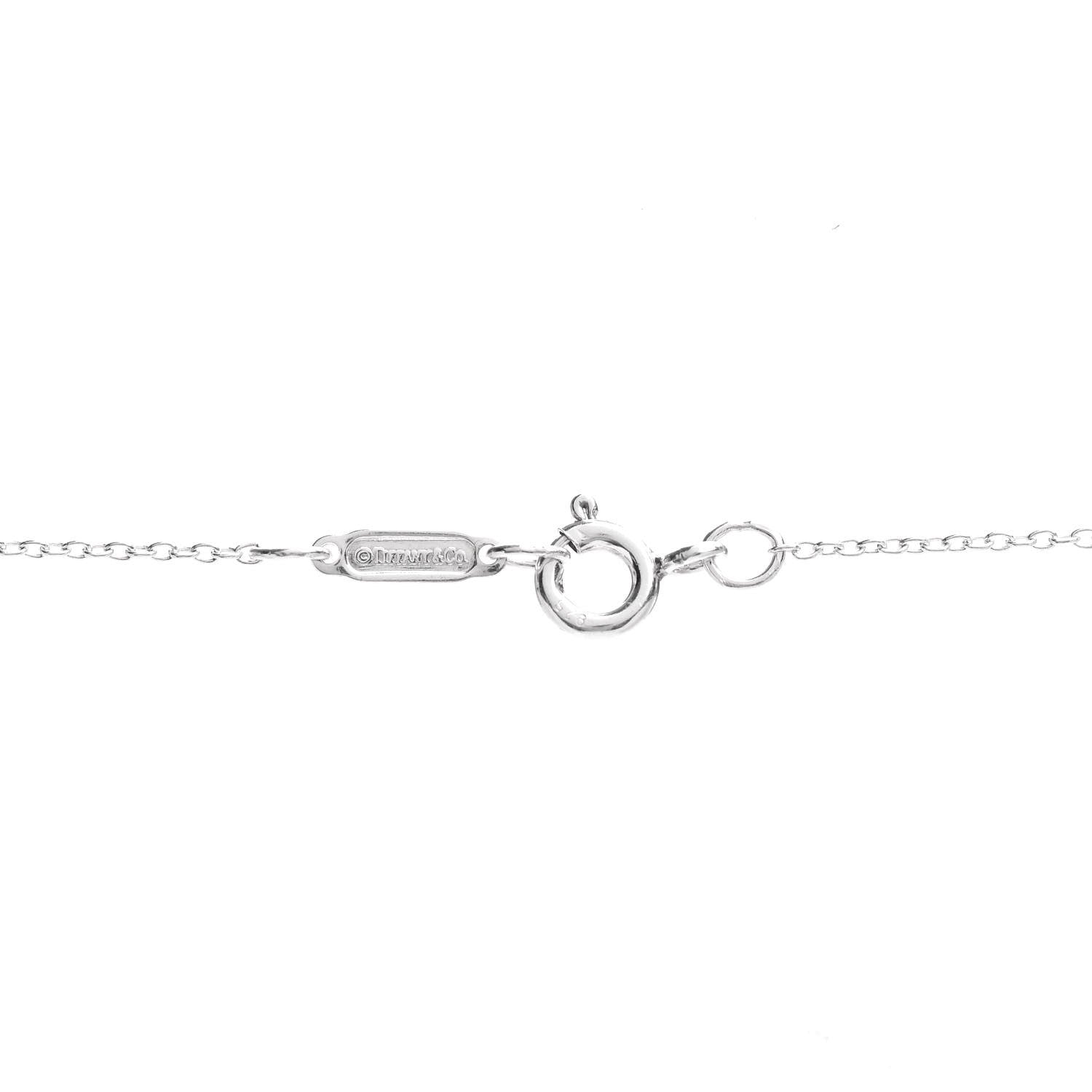 Tiffany Sterling Silver Notes I Love You Double Heart Pendant Necklace 4 of 4