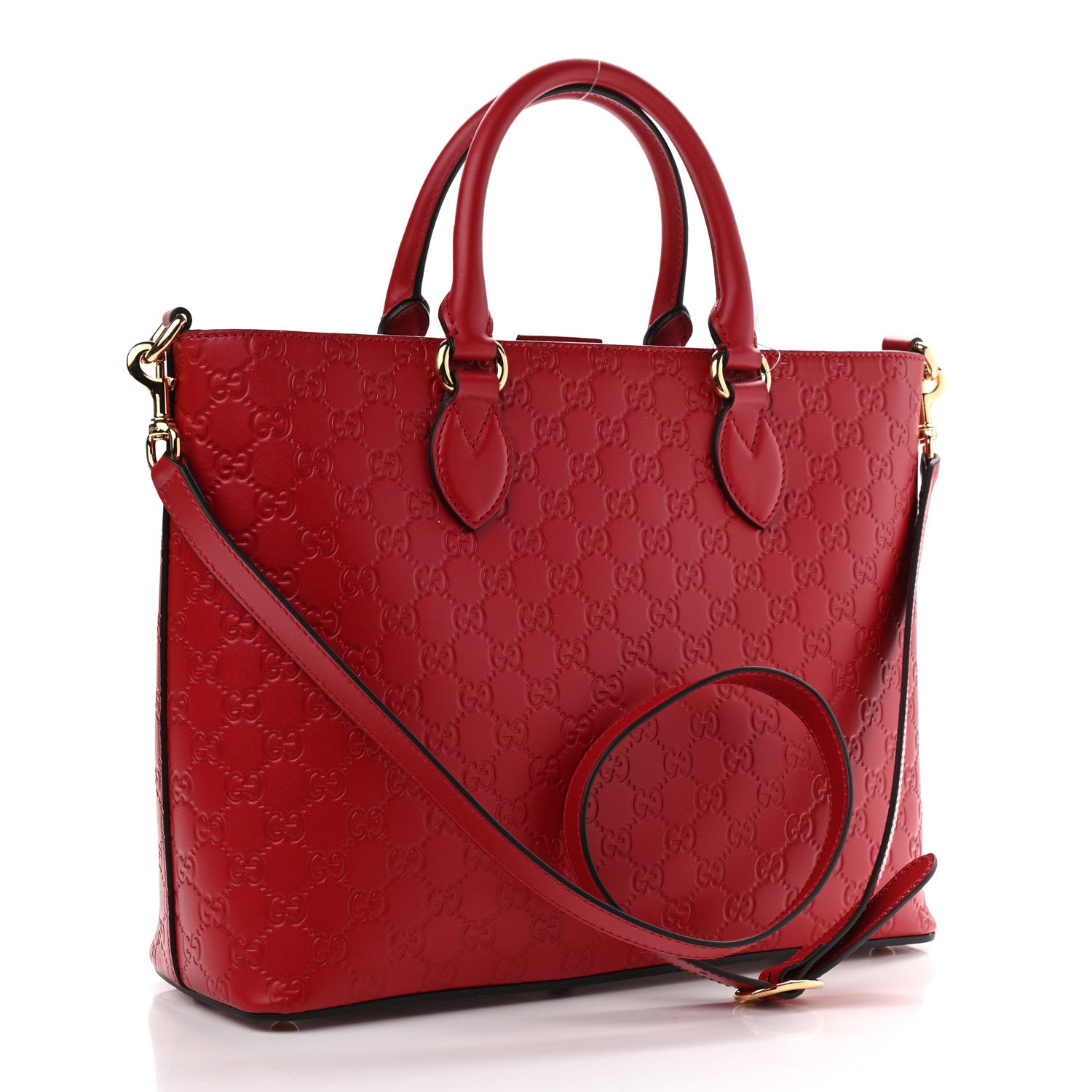 Gucci Guccissima Tote Hibiscus Red 4 of 10