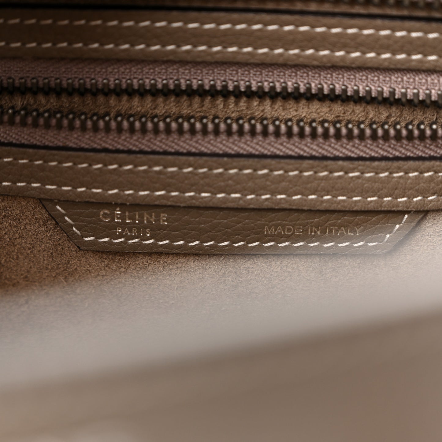 Drummed Calfskin Micro Luggage Souris