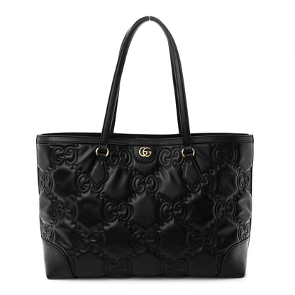 Gucci Calfskin GG Matelasse Medium Ophidia Shopping Tote Black 1 of 10