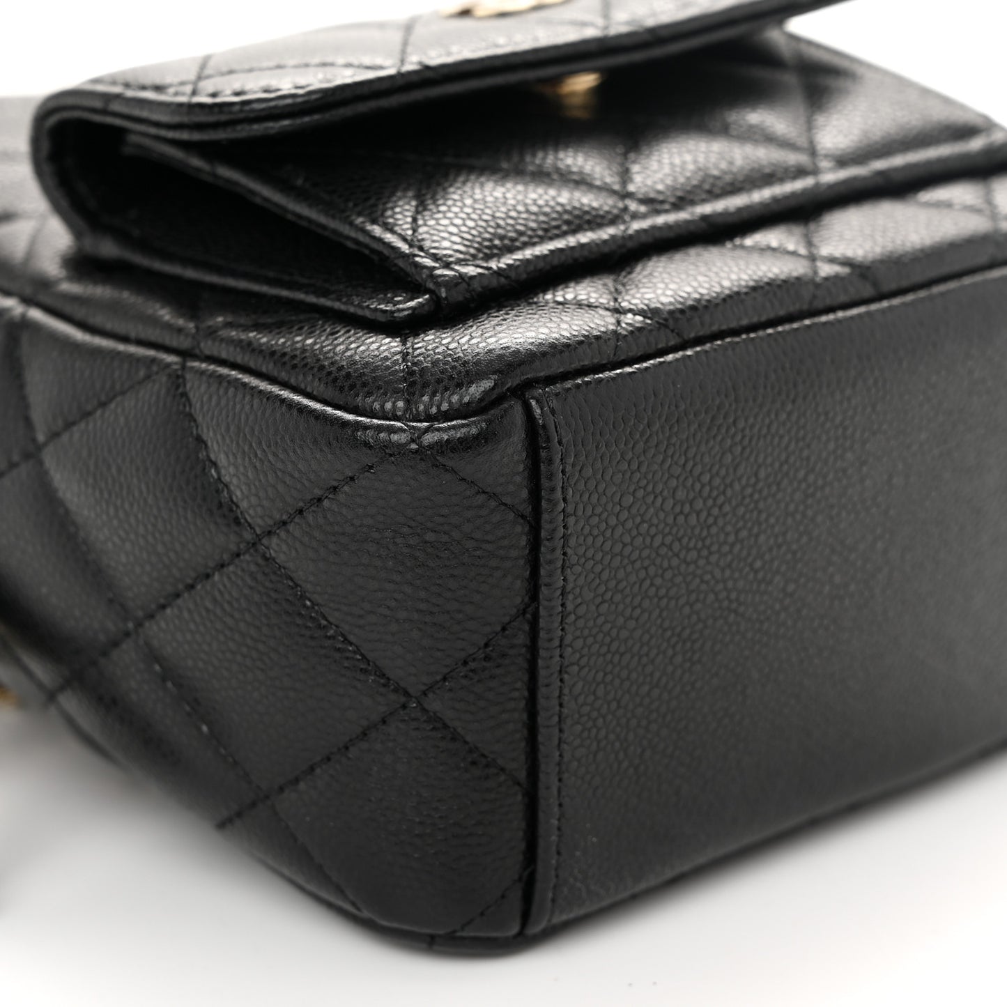 Caviar Quilted CC Mini Classic Backpack Black