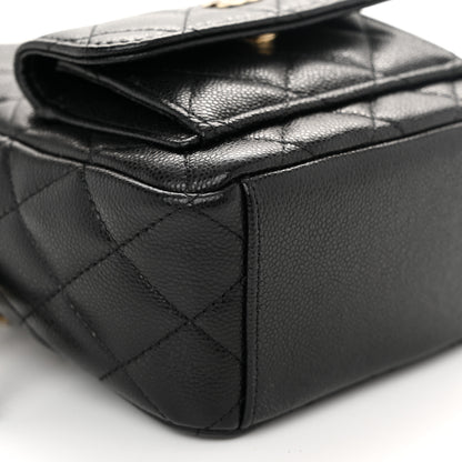 Chanel Caviar Quilted CC Mini Classic Backpack Black 8 of 10