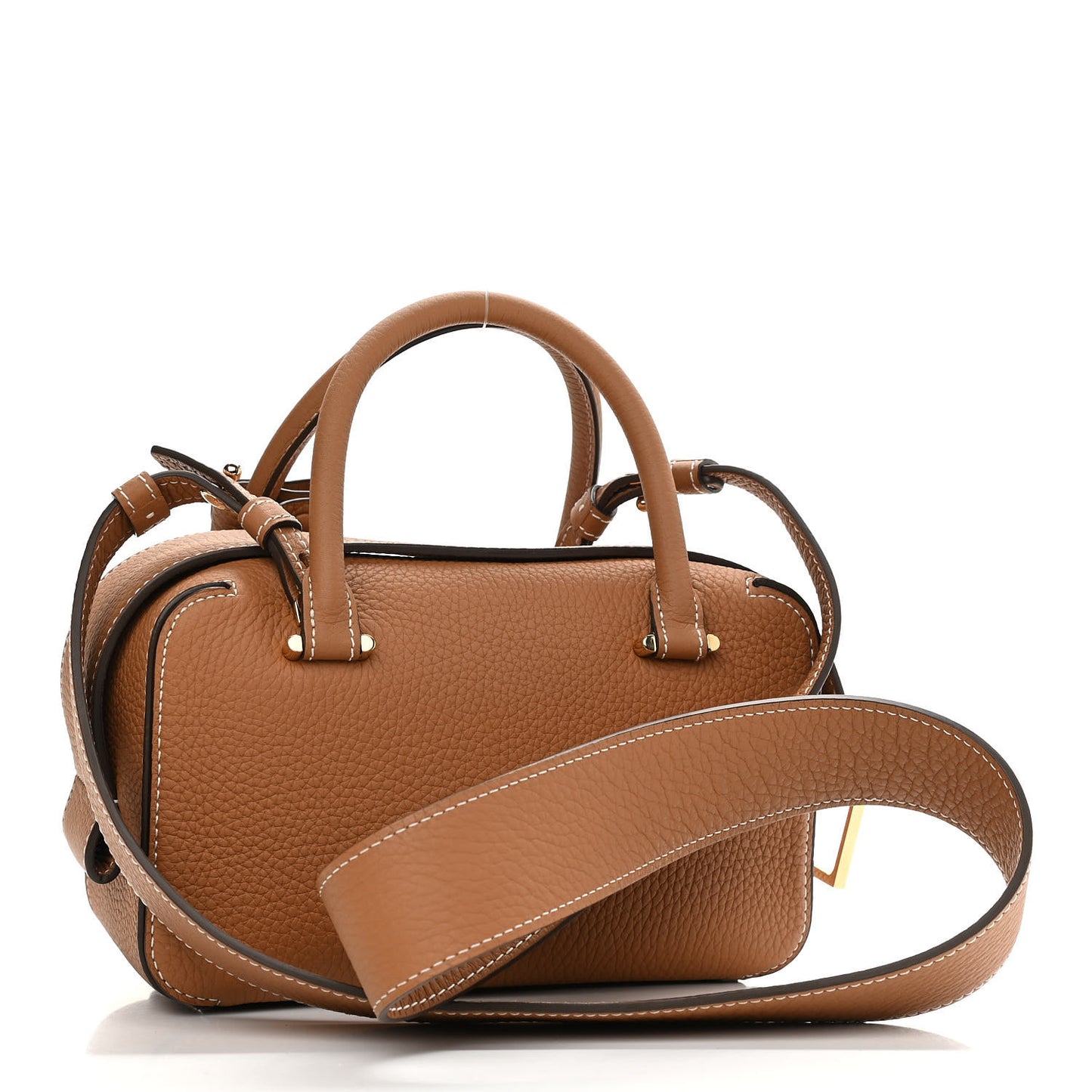Grained Calfskin Mini Cool Box Satchel Vegetal