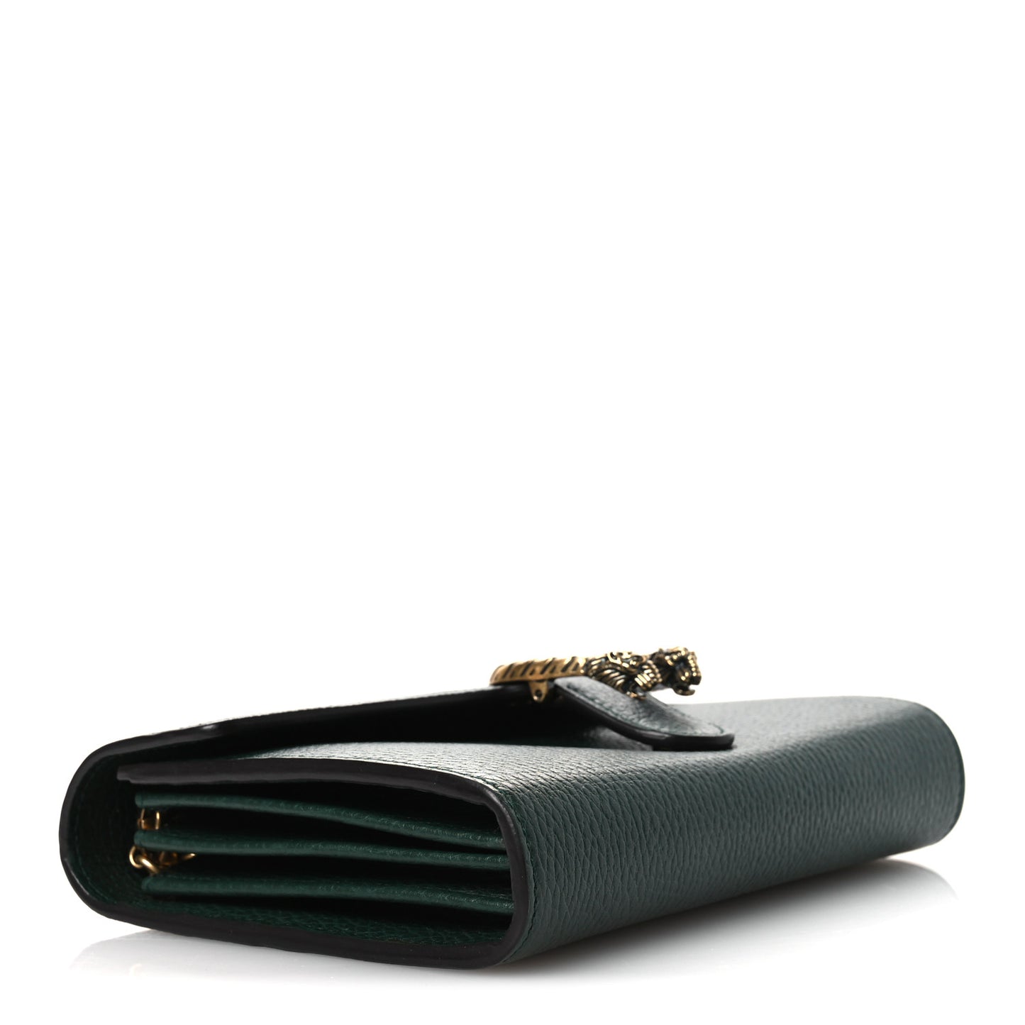 Calfskin Garden Dionysus Chain Wallet Emerald