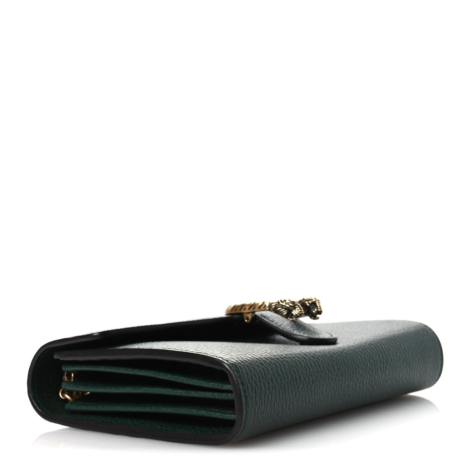Gucci Calfskin Garden Dionysus Chain Wallet Emerald 4 of 10