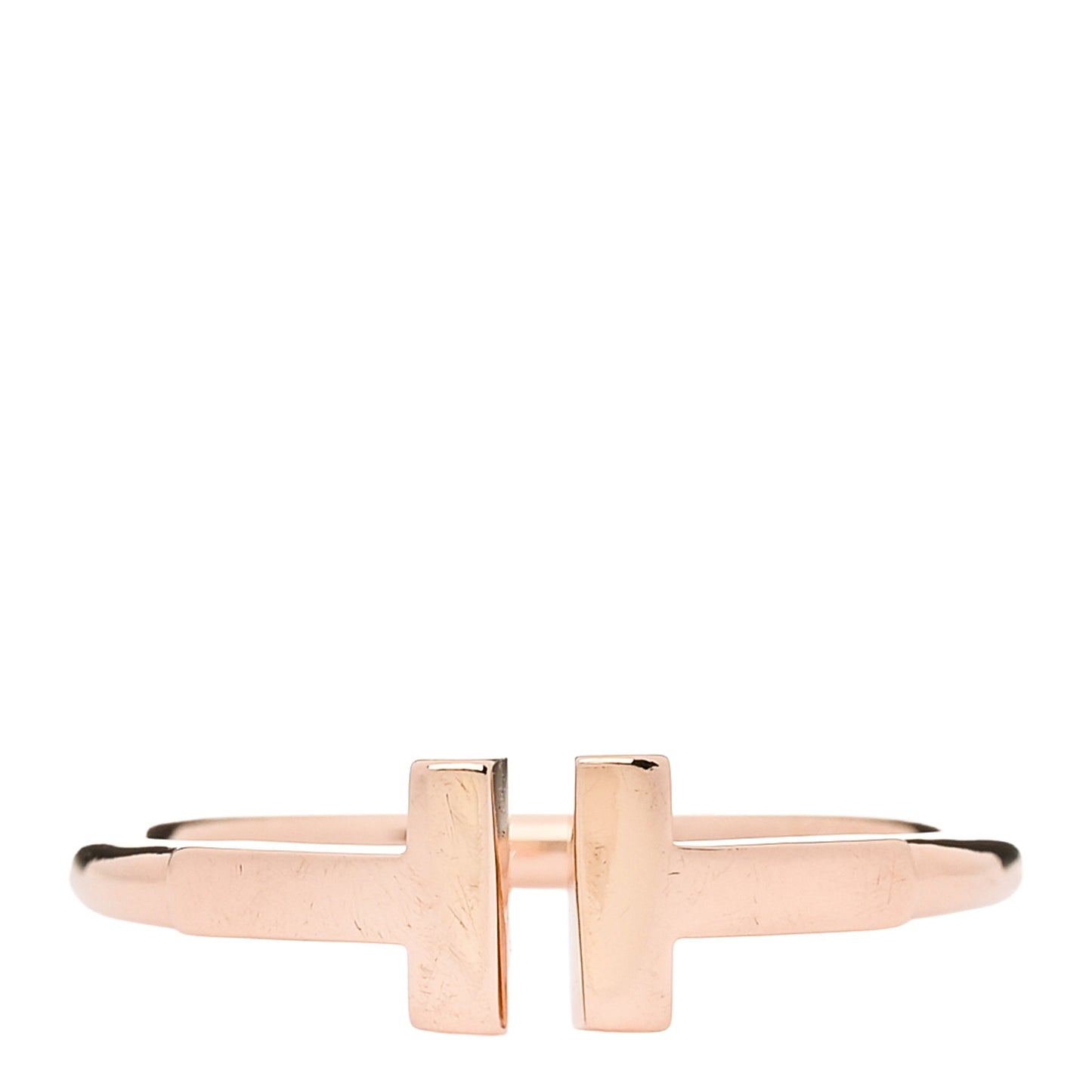 18K Rose Gold T Wire Ring 50 5.5