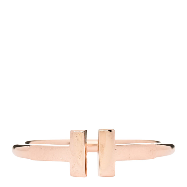Tiffany 18K Rose Gold T Wire Ring 50 5.5 1878732 – FASHIONPHILE