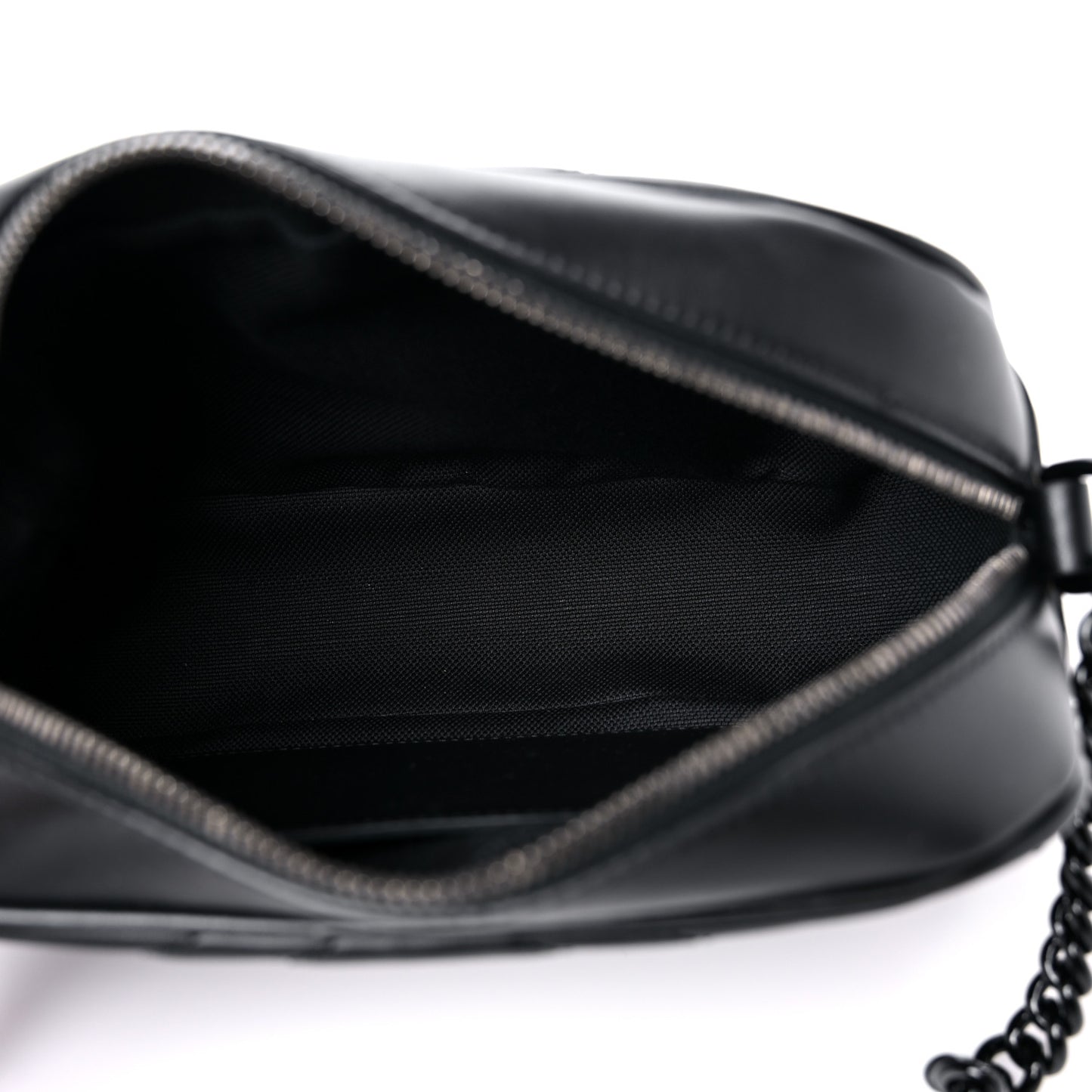 Calfskin Matelasse Monochrome Small GG Marmont Chain Shoulder Bag Black