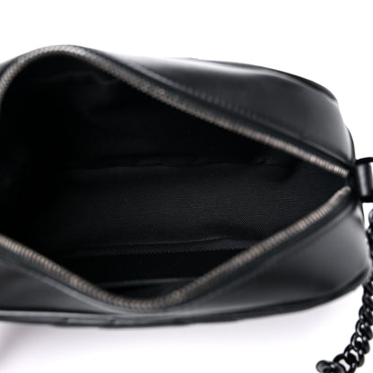Gucci Calfskin Matelasse Monochrome Small GG Marmont Chain Shoulder Bag Black 5 of 9