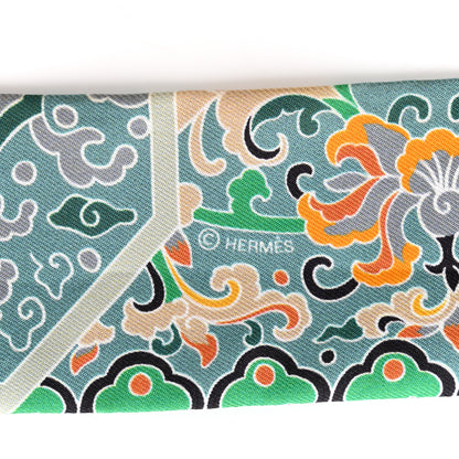 Hermes Silk Collections Imperiales Twilly Black Bouton D Or Vert 4 of 4