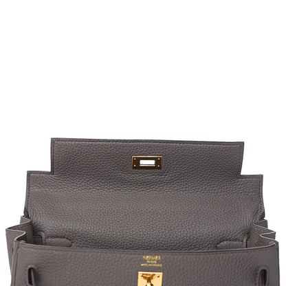 Hermes Togo Kelly Retourne 25 Etain 30 of 38