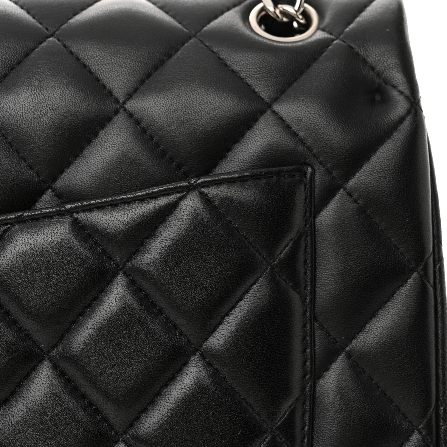 Chanel Lambskin Quilted Maxi Double Flap Black 12 of 16