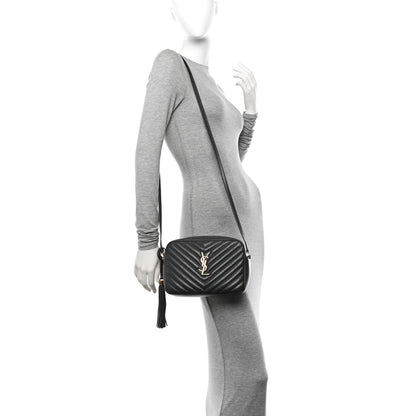 Saint Laurent Calfskin Matelasse Monogram Lou Camera Bag Greyish Brown 3 of 10