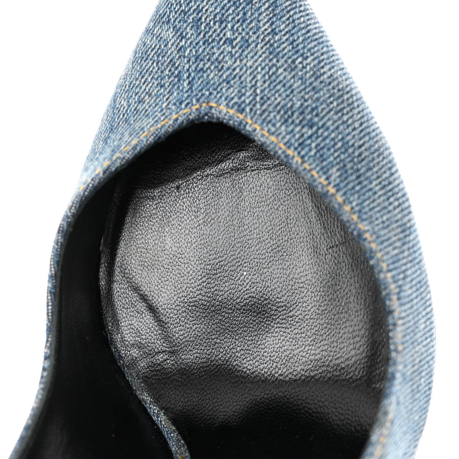 Saint Laurent Denim Classic Paris Escarpin V 105 Skinny Pumps 37 Light Blue 10 of 12