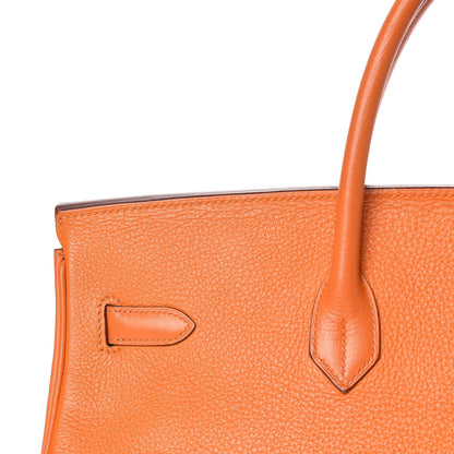 Hermes Taurillon Clemence Birkin 40 Orange 29 of 33