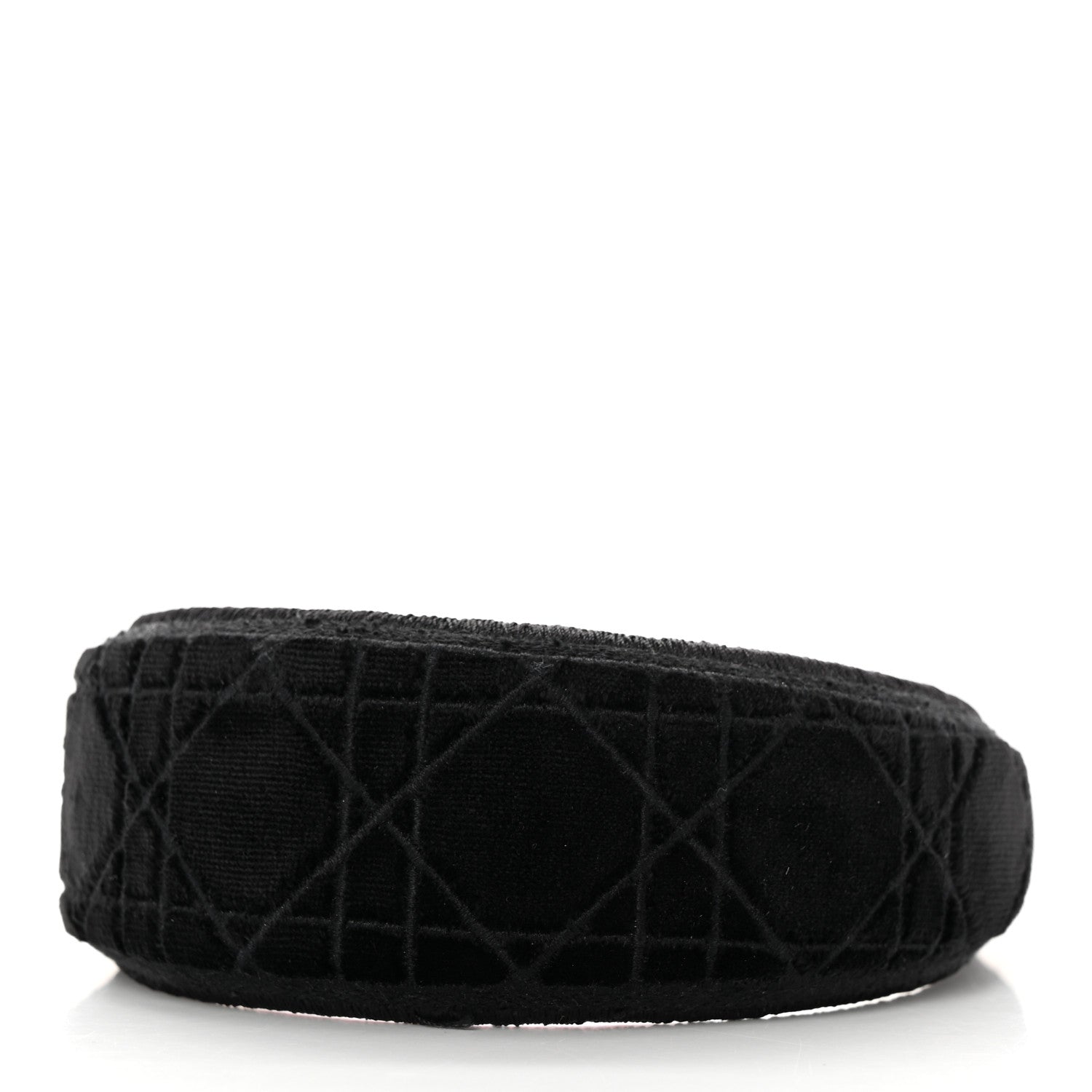 Christian Dior Velvet Cannage Headband Black Red 1 of 6