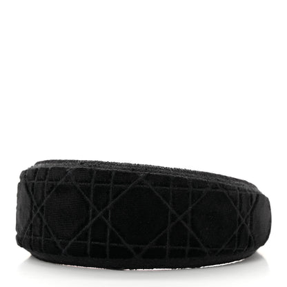 Christian Dior Velvet Cannage Headband Black Red 1 of 6