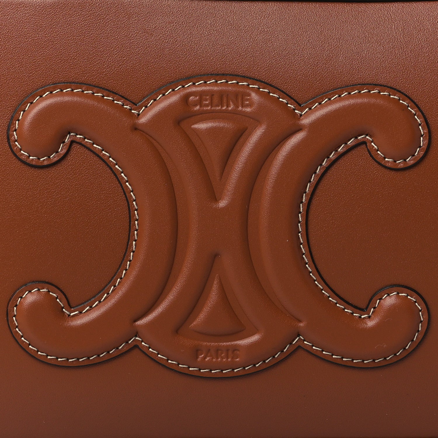 Celine Smooth Calfskin Cuir Triomphe Camera Shoulder Bag Tan 7 of 9