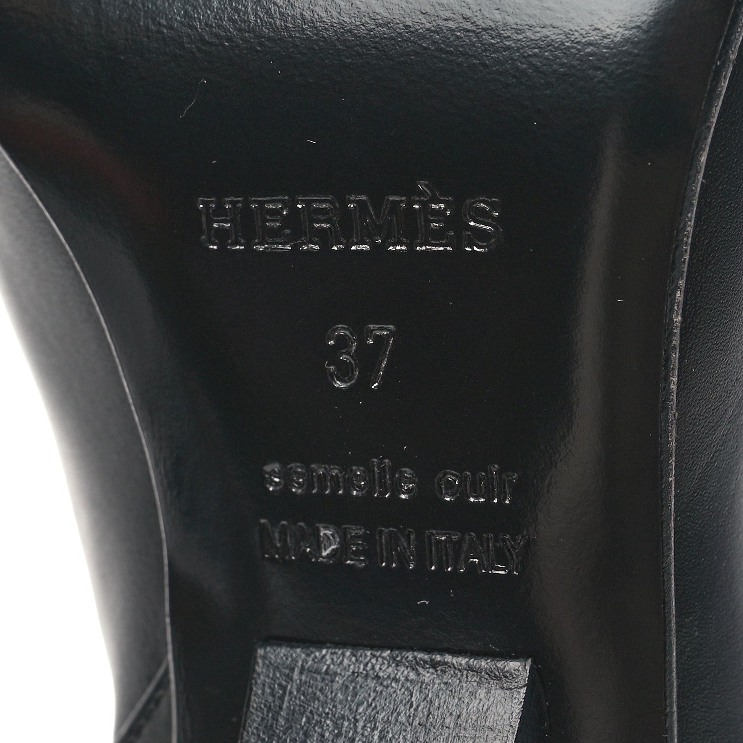 Hermes Calfskin Faveur 55 Low Boots 37 Black 7 of 8