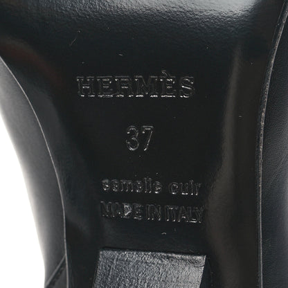 Hermes Calfskin Faveur 55 Low Boots 37 Black 7 of 8