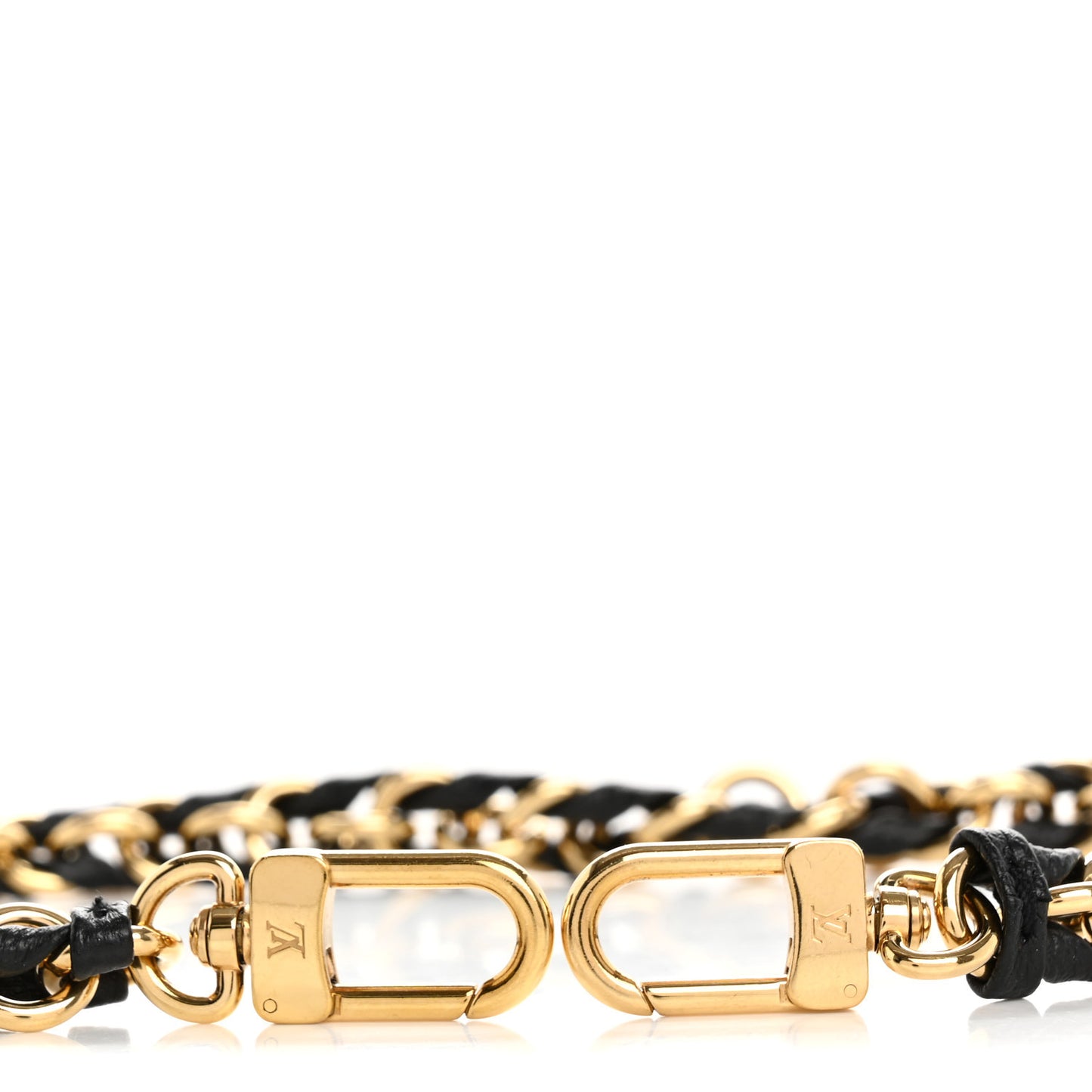 Calfskin Multi Pochette Chain Shoulder Strap Black Gold