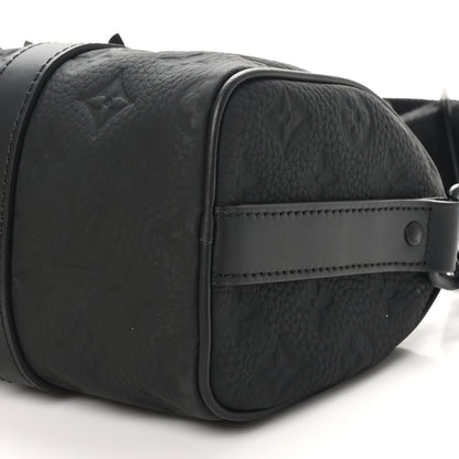 Louis Vuitton Monogram Taurillon Keepall Bandouliere 25 Black 9 of 10