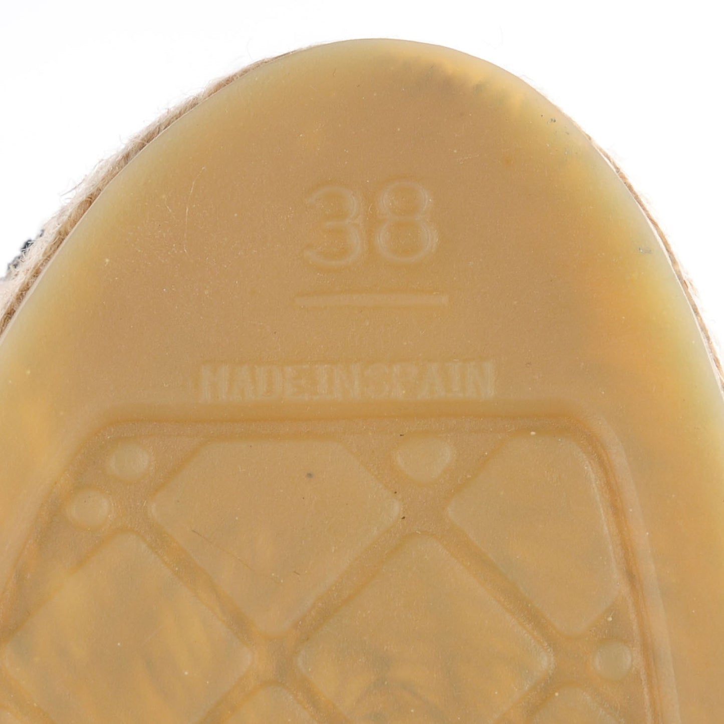 Toile Sequin CC Espadrilles 38 Beige Black