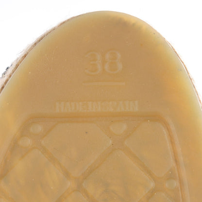 Chanel Toile Sequin CC Espadrilles 38 Beige Black 12 of 18