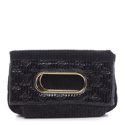 Louis Vuitton Suede Monogram Motard Afterdark Clutch Black 1 of 10