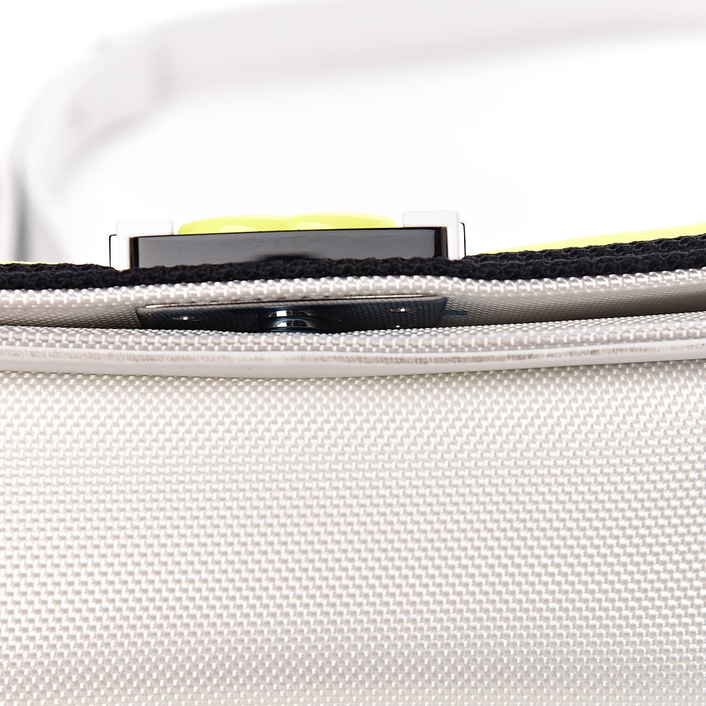 Canvas Quilted Small Fluo Boy Flap White Black Yellow