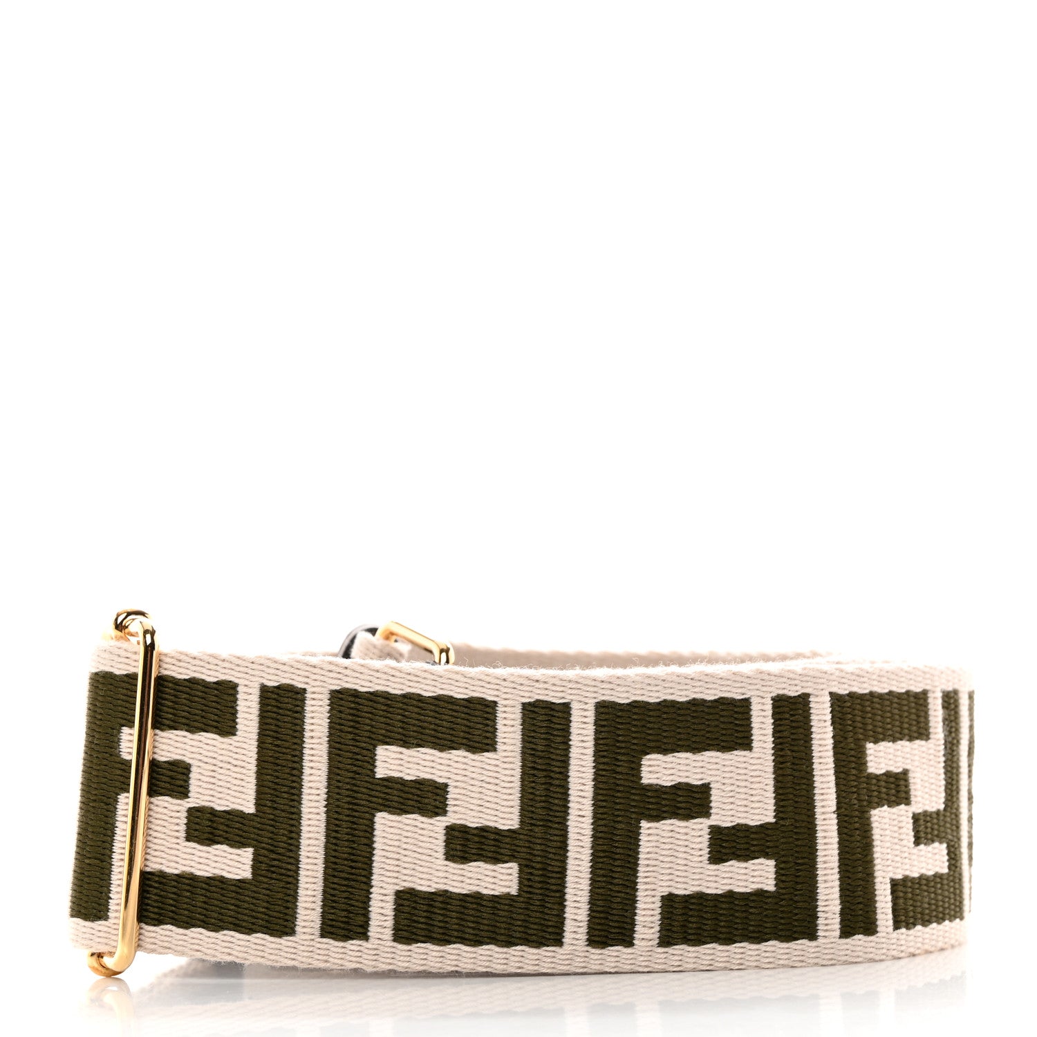 Fendi Ribbon Vitello Seta FF 1974 Adjustable Strap You Nube Military Chocolate 2 of 5