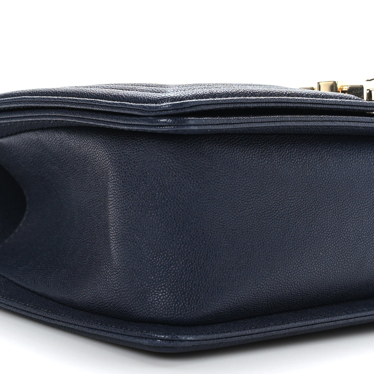 Chanel Caviar Quilted Medium Boy Flap Dark Navy Blue 8 of 10