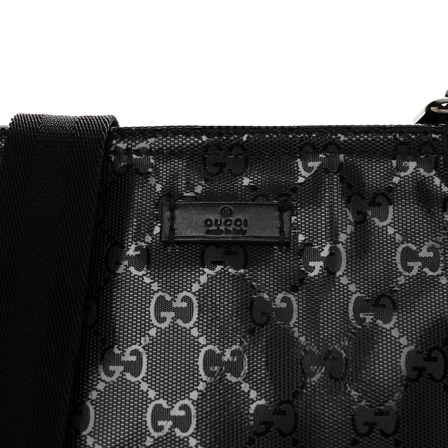 Gucci Imprime Monogram Small Flat Messenger Bag Black 9 of 11