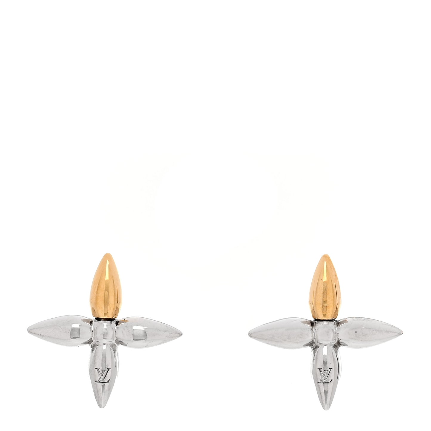 Metal Louisette Earrings Silver Gold