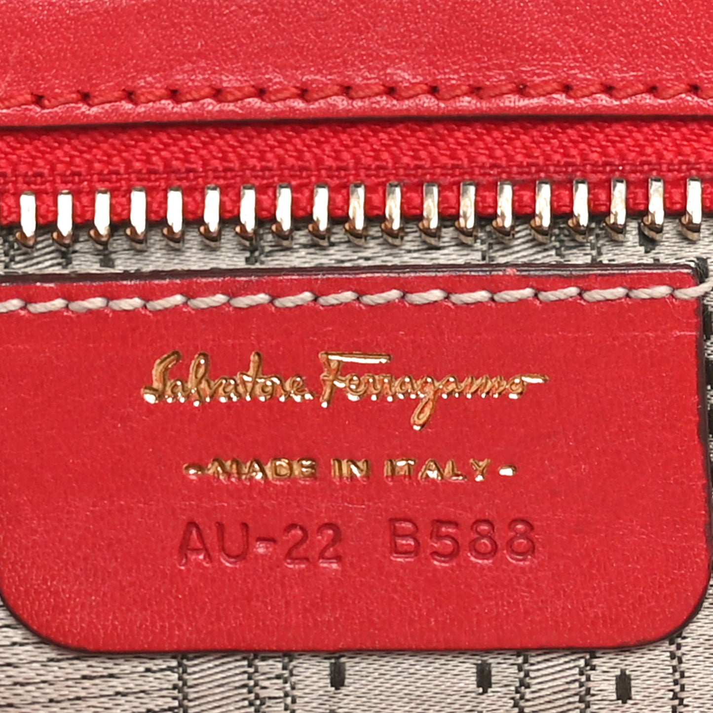 Calfskin Gancini Marsala Lineage Mini Chain Bag Red
