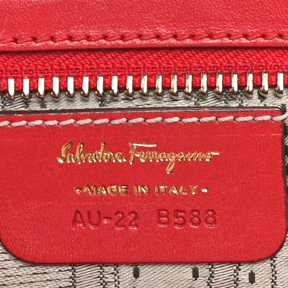 Salvatore Ferragamo Calfskin Gancini Marsala Lineage Mini Chain Bag Red 6 of 10