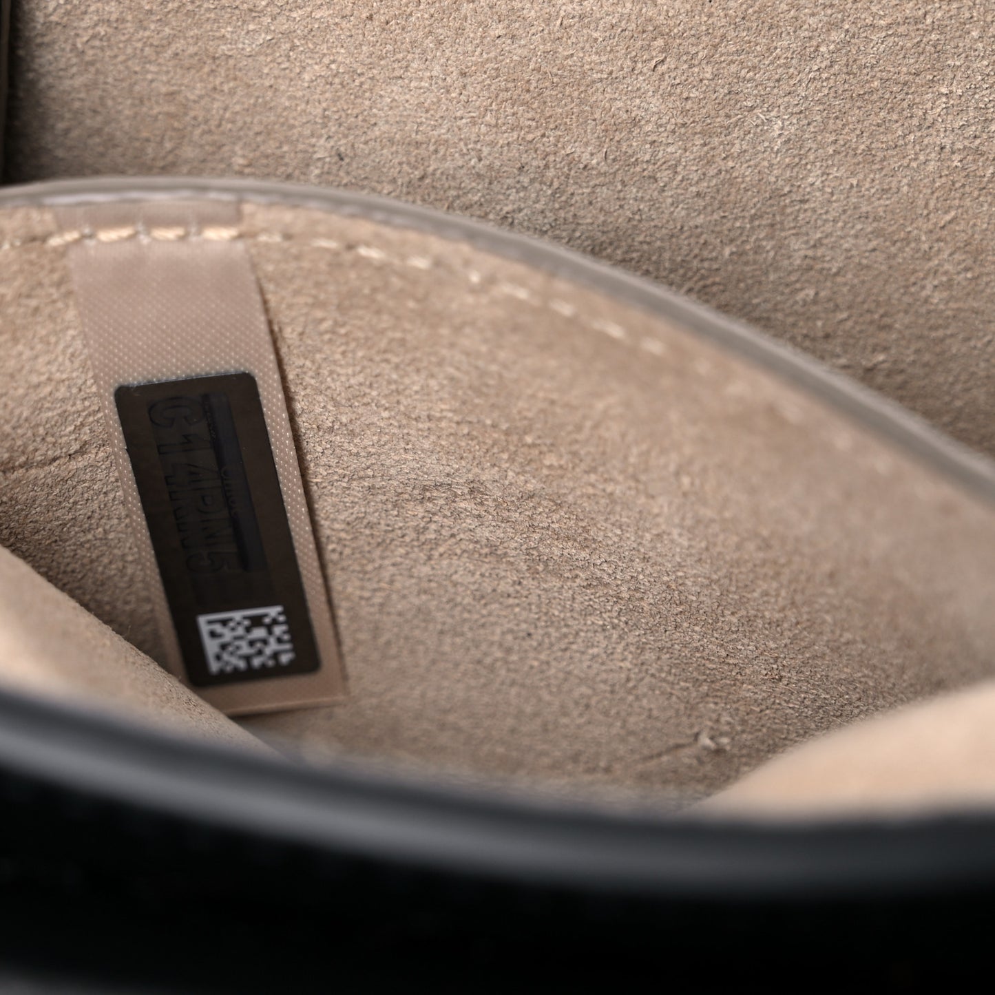 Suede Calfskin Mini Faye Bracelet Bag Black