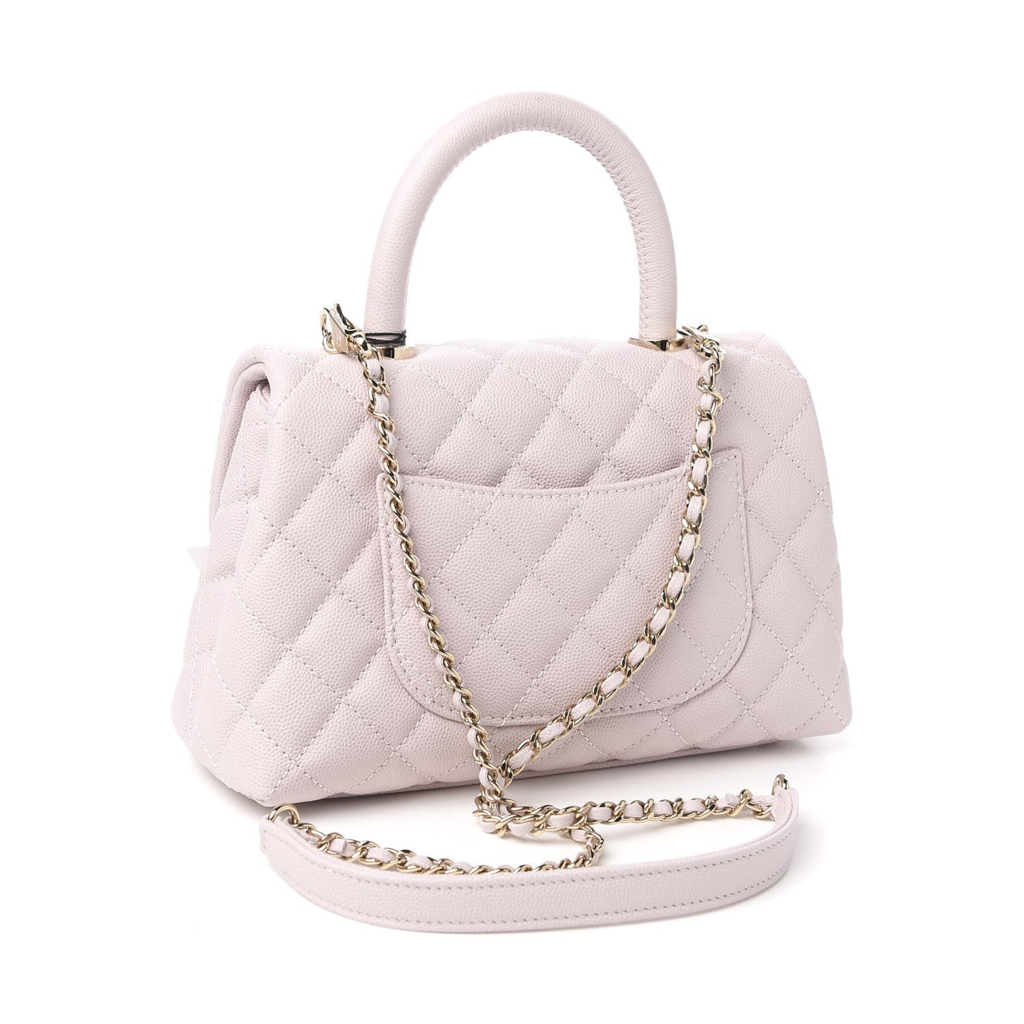 Caviar Quilted Mini Coco Handle Flap Lilas Lilac